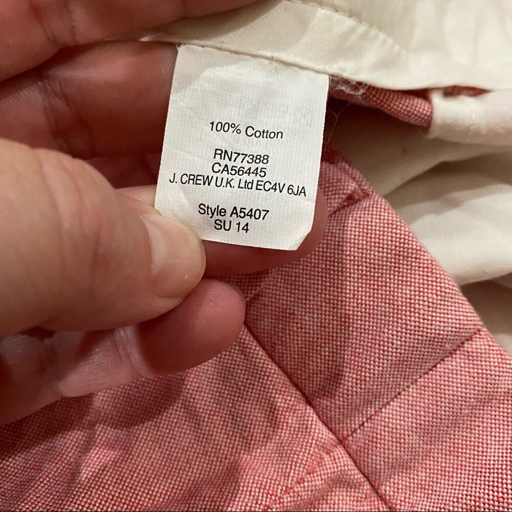 J.Crew Slim Bedford Pants Men’s 32x30 Salmon Pink Chino Preppy Golf old money - Picture 9 of 10